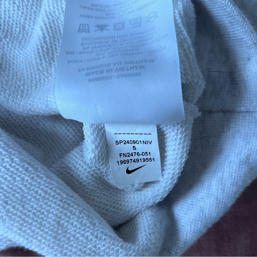 Nike Cropped Crewneck Sweatshirt in Light Grey - Picture 8 of 11